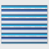 Hanukkah Stripe Personalized Holiday Cadeaupapier (Vlak)