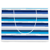Hanukkah Stripe Personalized Holiday Groot Cadeauzakje (Voorkant)