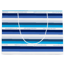 Hanukkah Stripe Personalized Holiday Groot Cadeauzakje