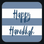 Hanukkah Striped Hand Lettered Sticker<br><div class="desc">Voeg de afsluitende aanraking toe aan uw Hanoekakaarten met deze feesttekentafel. Overeenkomende kaarten,  etiketten en stempels.</div>