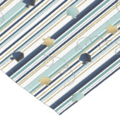 Hanukkah Stripes and Dreidels Lange Tafelloper (Hoek)