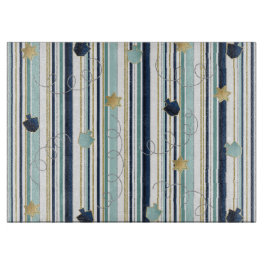 Hanukkah Stripes and Swirls Snijplank