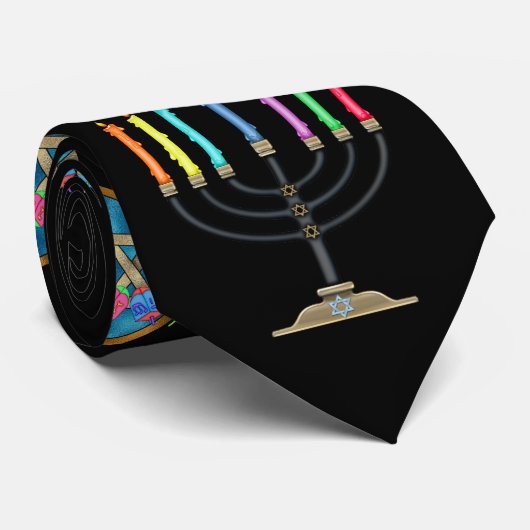 Hanukkah Stropdas - SRF (Opgerold)
