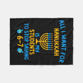 Hanukkah Students Saying 6-7 67 Six Seven Hebrew S Fleece Deken (Voorkant (Horizontaal))