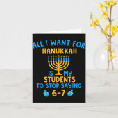 Hanukkah Students Saying 6-7 67 Six Seven Hebrew S Kaart (Gele Bloem)