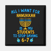 Hanukkah Students Saying 6-7 67 Six Seven Hebrew S Magneet (Voorkant)
