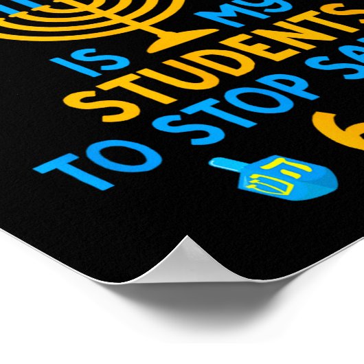Hanukkah Students Saying 6-7 67 Six Seven Hebrew S Poster (Hoek)