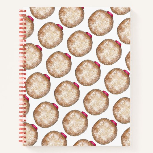 Hanukkah Sufganiyot Jelly Doughnut Donut Chanukah Notitieboek (Voorkant)