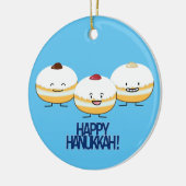 Hanukkah Sufganiyot Jelly Fgevulde Donut Keramisch Ornament (Links)