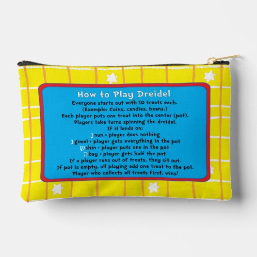 Hanukkah Super Friends Dreidel Accessoirezak Etui (Achterkant)