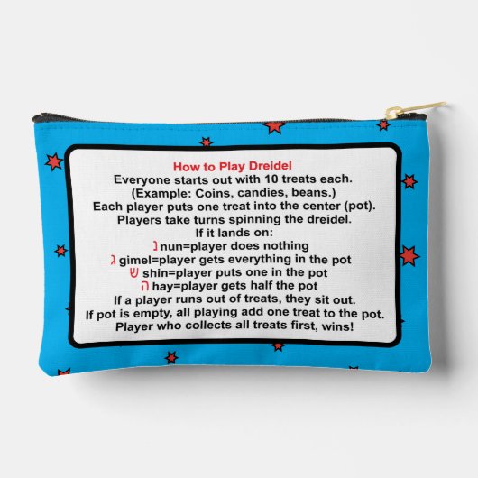 Hanukkah Super Judah Dreidel Etui (Achterkant)