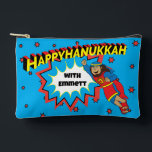 Hanukkah Super Judah Dreidel Etui<br><div class="desc">Hanukkah met Super Judah Maccabee, Dreidel Game Pouch. Alle ontwerpelementen kunnen worden bewerkt. Bewerkbare tekst wijzigen met uw favoriete lettertypestijl, -kleur en -grootte. Vul je zakje met dreidels en speel traktaties. Game on!!! Fijne Chanoeka! Tas Type: Print Cut Naai Kleine Accessoirezak Onze zakjes zijn er in twee maten en kunnen...</div>