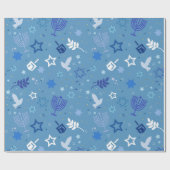 Hanukkah Symbols Cadeaupapier (Vlak)
