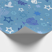 Hanukkah Symbols Cadeaupapier (Hoek)