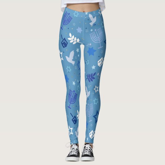 Hanukkah Symbols Leggings (Voorkant)
