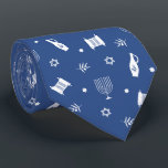 Hanukkah Symbols Stropdas<br><div class="desc">Hanukkah Symbols Pattern</div>