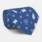 Hanukkah Symbols Stropdas (Opgerold)
