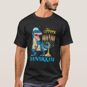 Hanukkah T-Rex Menorasaurus Dinosaur Volleybal T-shirt