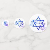 Hanukkah Table Confetti (Achterkanten)