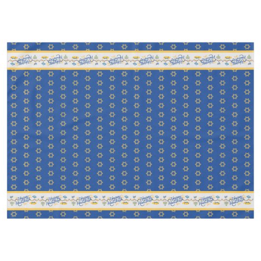 Hanukkah tablecloth tafelkleed (Voorkant (Horizontaal))