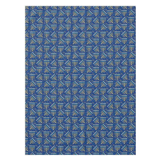 Hanukkah Tablecloths - Menorah Art - Judaica Tafelkleed (Voorkant)