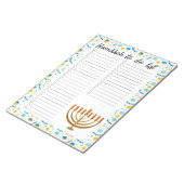 Hanukkah Takenlijst Notitieblok (Schuin)