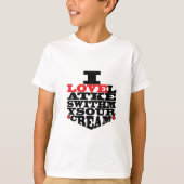 Hanukkah Tee Shirt Kinder "I Love Latkes" (Voorkant)