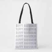 Hanukkah-tekstontwerp in zwart-wit tote bag (Voorkant)