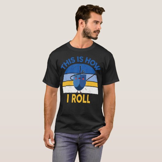Hanukkah This Is How I Roll Dabbing Kids Toddler B T-shirt (Voorkant volledig)