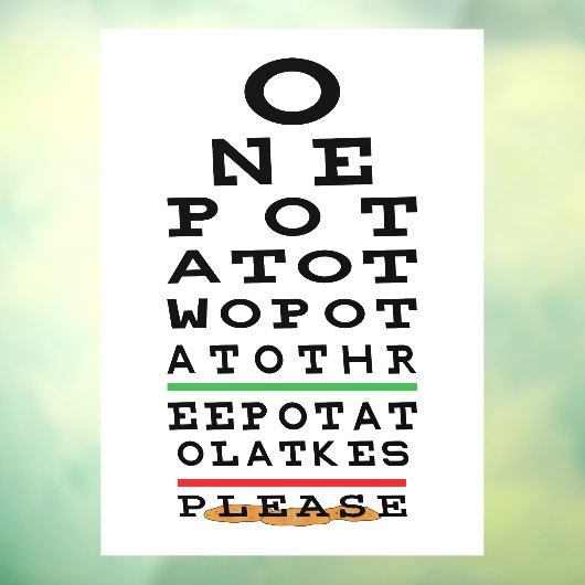 Hanukkah Three Potato Latkes Window Cling Raamsticker (Vel 3)