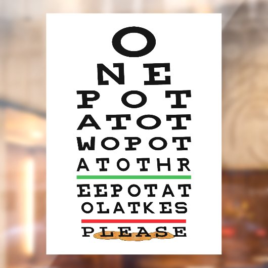 Hanukkah Three Potato Latkes Window Cling Raamsticker (Vel 2)