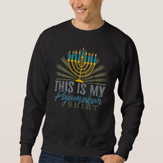 Hanukkah Thus Is My Pajamakah Hanukkah Pajama Jewi Trui (Voorkant)