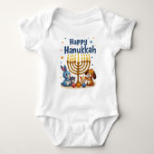 Hanukkah Tiny Tots & Dreidel Spots Romper (Voorkant)