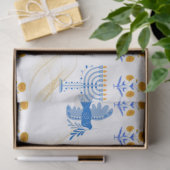 Hanukkah tissue Paper – Menorah, Dove, Dreidel Tissuepapier (Geschenk)