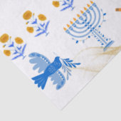 Hanukkah tissue Paper – Menorah, Dove, Dreidel Tissuepapier (Detail)