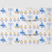 Hanukkah tissue Paper – Menorah, Dove, Dreidel Tissuepapier (Voorkant)