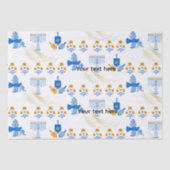 Hanukkah tissue Paper – Menorah, Dove, Dreidel Tissuepapier (Voorkant)