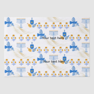 Hanukkah tissue Paper – Menorah, Dove, Dreidel Tissuepapier