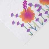 Hanukkah Tissue Paper with Vibrant Flowers, Menora Tissuepapier (Detail)