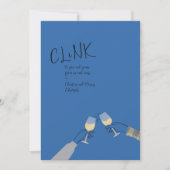 Hanukkah Toast Kaart – “Klink” Weinglas Proost (Voorkant)