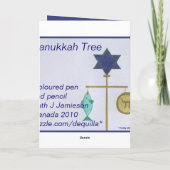 HANUKKAH TREE FEESTDAGEN KAART (Achterkant)