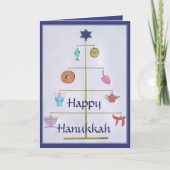 HANUKKAH TREE FEESTDAGEN KAART (Voorkant)
