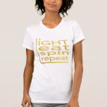 Hanukkah TShirt "LIGHT EAT SPIN REPEAT" Gold<br><div class="desc">Hanukkah TShirt "LIGHT EAT SPIN REPEAT" Gold Kies voor dit ontwerp uit meer dan 155 shirten stijlen en formaten. Bedankt om te stoppen en te winkelen. Veel waardering! Happy Chanukah/Hanukkah!!! Stijl: Vrouwelijke Bella Canvas Fine Jersey T-Shirt Terug naar de basis zag er nooit beter uit. Dit best verkochte t-shirt voor...</div>