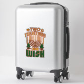 Hanukkah Two Traditions One Wish Christmukkah Sticker (Koffer)