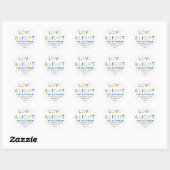 Hanukkah Typography Envelope Seal Label (Vel)