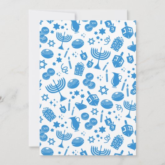 Hanukkah-uitnodigingen Kaart (Achterkant)