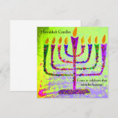 Hanukkah-uitnodigingen Kaart (Voorkant / Achterkant)
