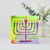 Hanukkah-uitnodigingen Kaart (Staand voorkant)