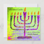 Hanukkah-uitnodigingen Kaart (Voorkant)