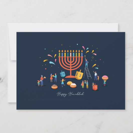 Hanukkah-uitnodigingskaart Kaart (Voorkant)